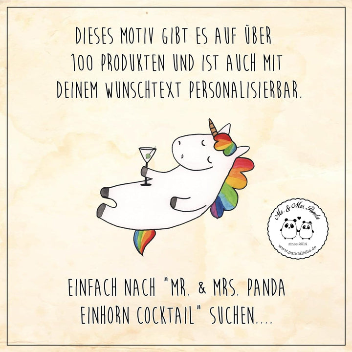 Mr. & Mrs. Panda Motiv WC Sitz Einhorn Cocktail - Geschenk, Toilette, Einhörner, Unicorn, WC-Sitz, G