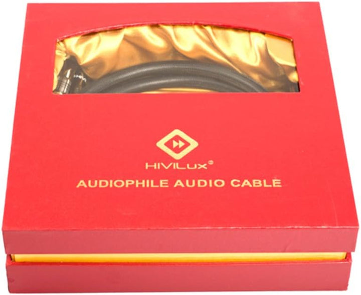HiViLux Highend Referenz HIFI NF Cinch-Kabel OCC/SCC Ø=14mm für Stereopaar (2.0m Paar), 2.0m Paar