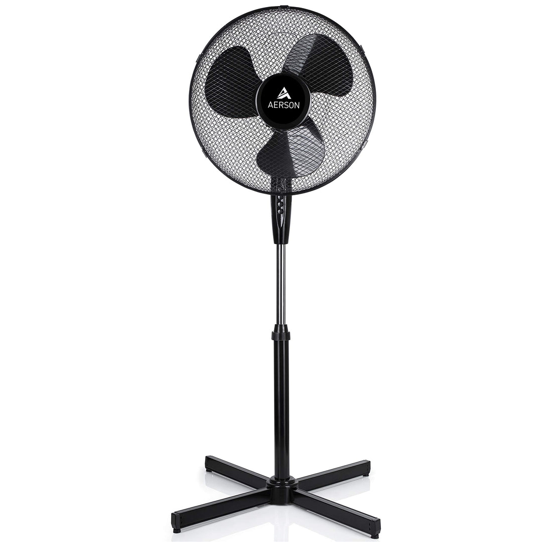 TRESKO AERSON Standventilator 40cm | Ventilator höhenverstellbar bis 120cm | hoher Luftdurchsatz und