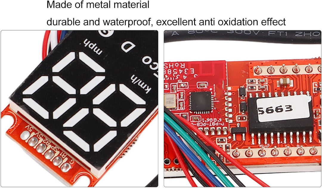 Vikye Elektroroller-Armaturenbrett, Wasserdichter Metall-Elektroroller-Ersatz-Platine für Fahrten Im