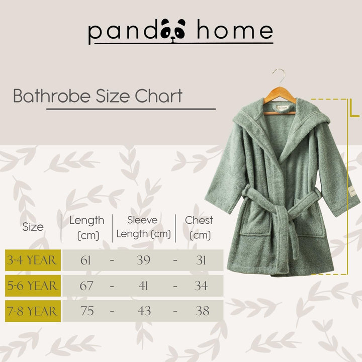 PandaHome Bademantel Kinder, Kinderbademantel für Jungen und Mädchen aus 100% Baumwolle, Morgenmante