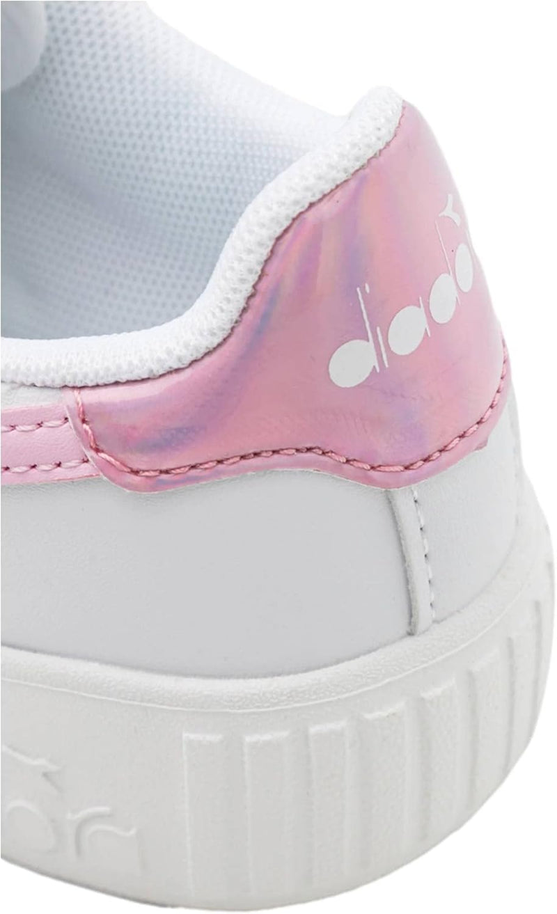 Diadora Damenschuhe Turnschuhe aus weissem und rosa Leder 101.177376.01.C2025 28 EU D0107 White Meta