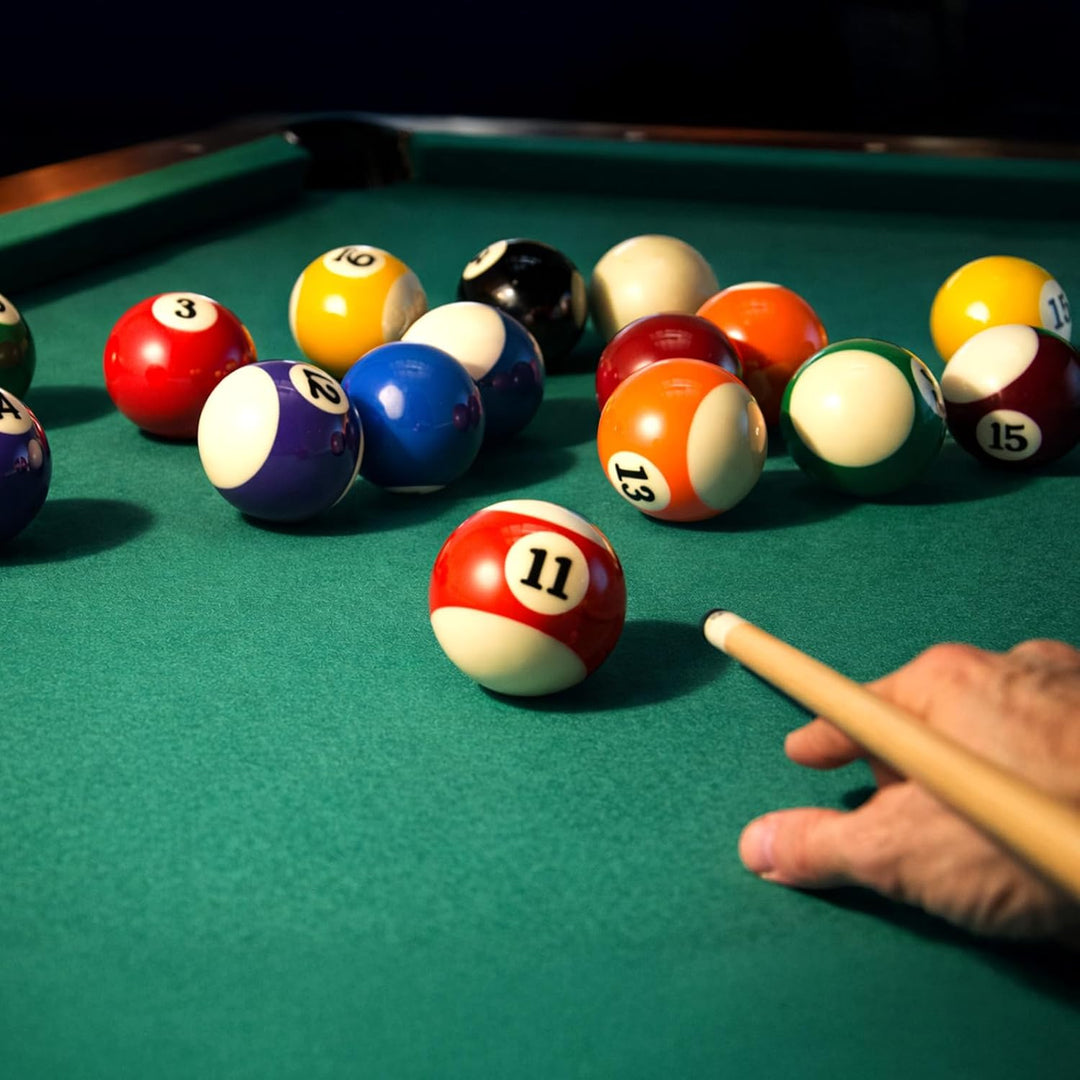 Trintion Vollständiges Standard-Poolballset – 16 Stück 2-Zoll Punkte & Streifen Billardkugeln – Turn