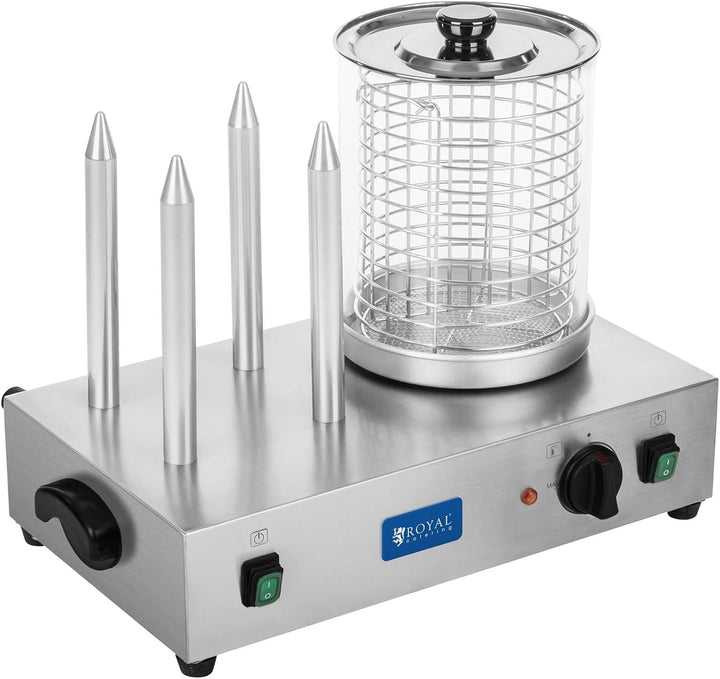 Royal Catering Hot Dog Maschine Gastro Hot-Dog Maker Professionell RCHW 2300 (Leistung 1100 Watt, Te