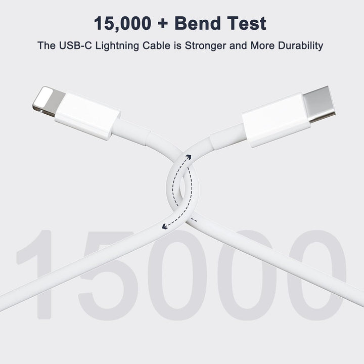 USB C Ladegerät mit Ladekabel für iPhone, 20W Schnellladegerät mit Ladekabel 1M, Schnellladekabel fü