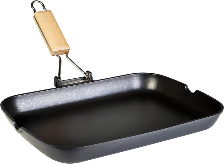 WECOOK! Ecostone Grillpfann Induktion Gewellt, 34 x 24 cm, Antihaftbeschichtung ILAG Ökologisch PFOA