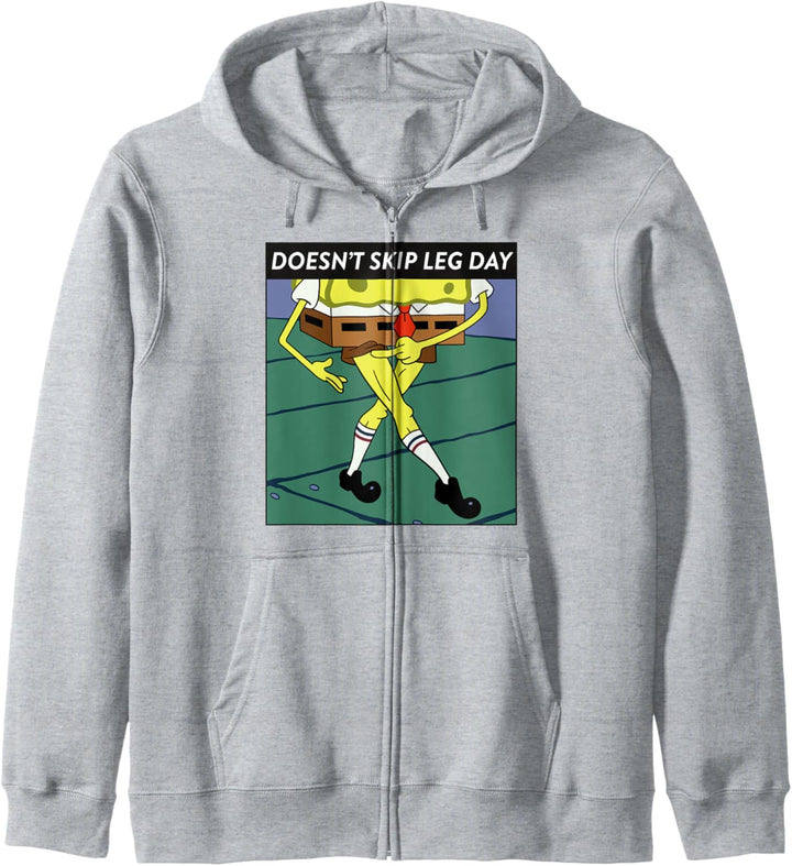 SpongeBob SquarePants Doesn't Skip Leg Day Meme Kapuzenjacke