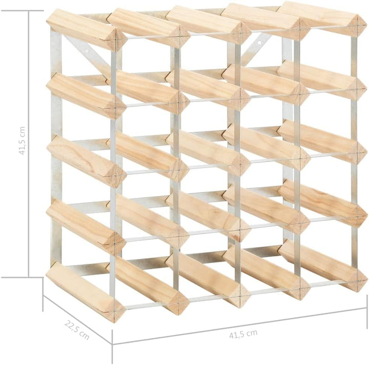 WIFESE Weinregal für 20 Flaschen Weinregal Holz GeträNkeregal Weinflaschenhalter Weinregal Metall Kl