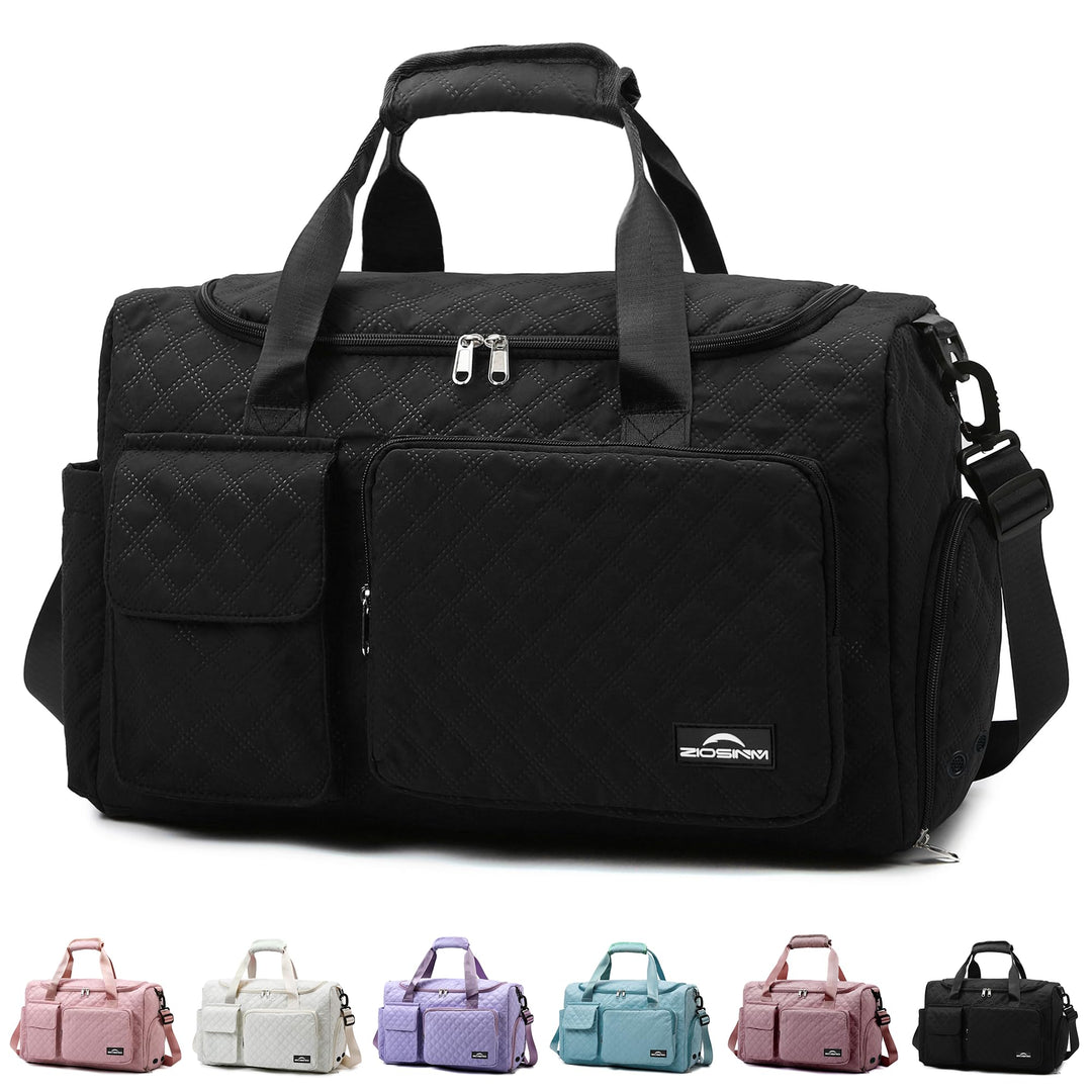 Sporttasche Damen，Reisetasche mit Nassfach und Schuhfach Wasserdichter Handgepäck Tasche, Weekender