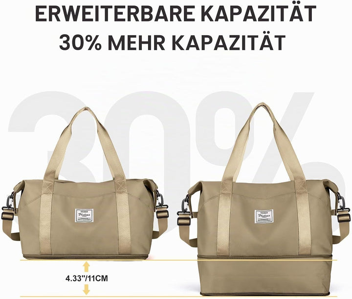 Reisetasche Damen Sporttasche 40x20x25 Ryanair Handgepäck Tasche Weekender Bag Schwimmtasche Wasserd