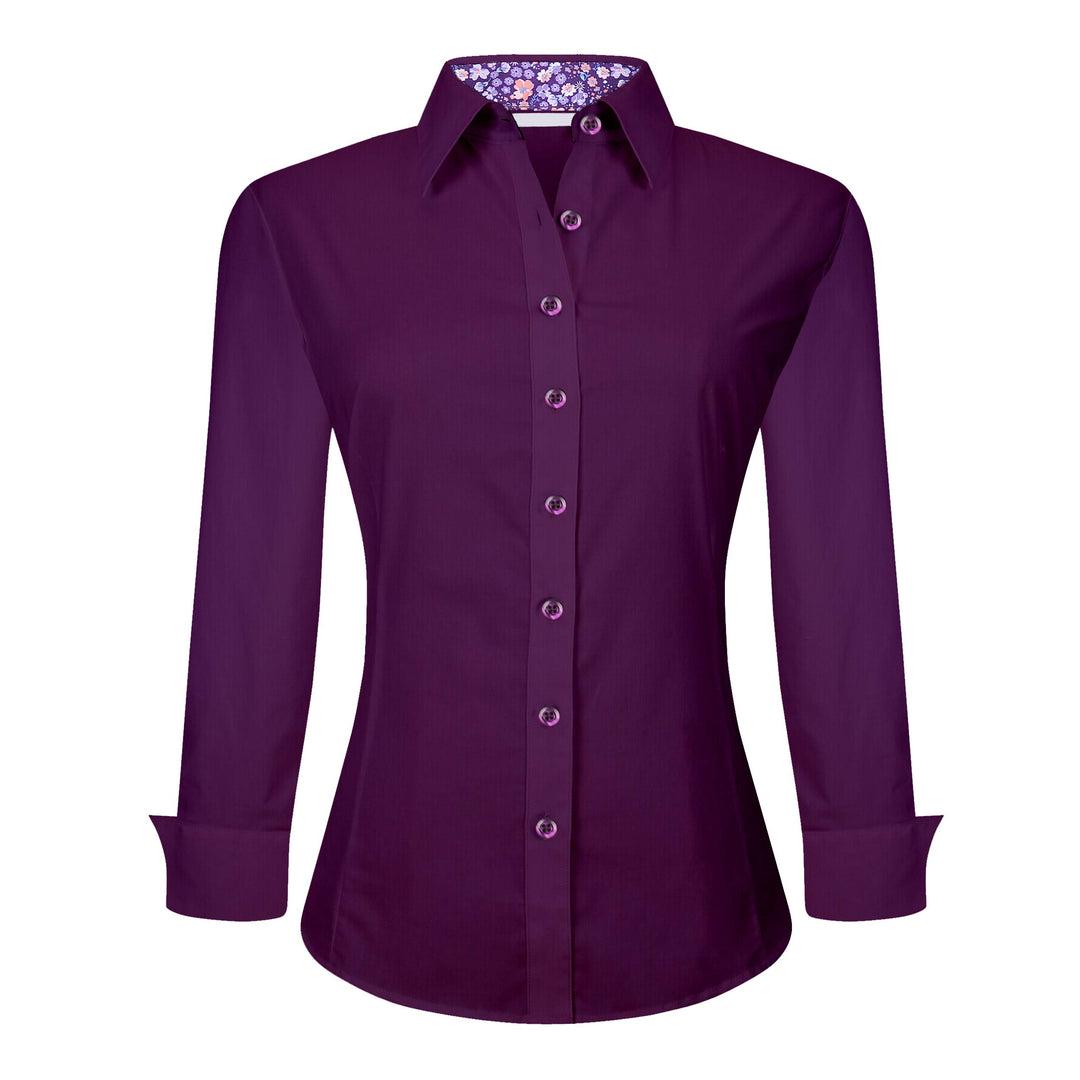 Alex Vando Bluse Damen Langarm Hemd Damen Stretch – Business Button Down Shirts, Bügelfrei Arbeitshe