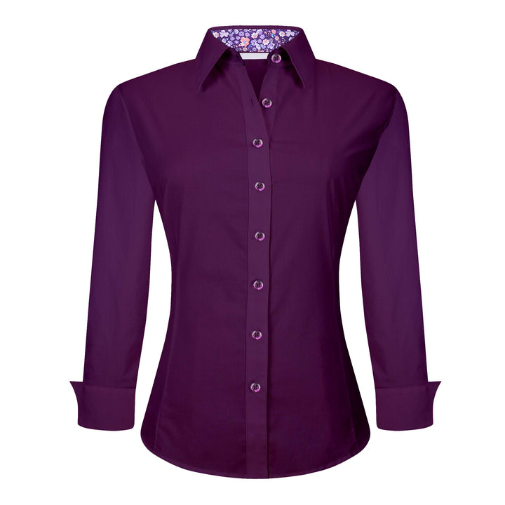 Alex Vando Bluse Damen Langarm Hemd Damen Stretch – Business Button Down Shirts, Bügelfrei Arbeitshe