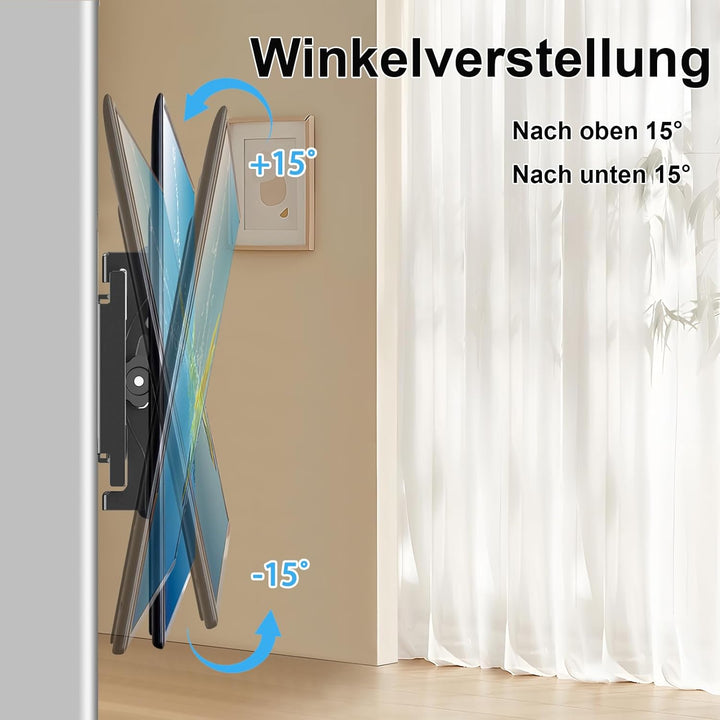 TV Wandhalterung Neigbar für 14-42 Zoll LED LCD OLED Plasma Flachbildfernseher, 32 38 40 Flach Curve
