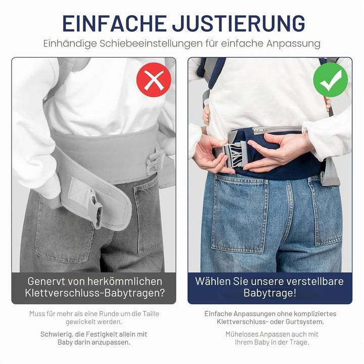 Viedouce Babytrage Neugeborene ab Geburt, Ergonomische Baby Trage Baumwolle Tragegurt mit Kopstütze