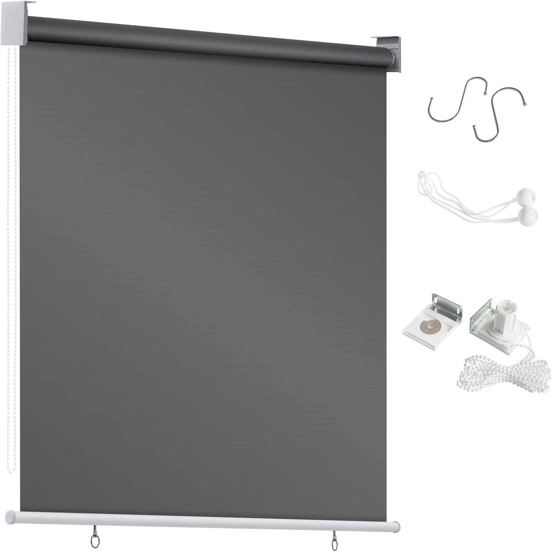 Sonnewelt Vertikalmarkise,100 x 240 cm Senkrechtmarkise,Verdunklungsrollo Rollo zum Einhängen,Klemmr