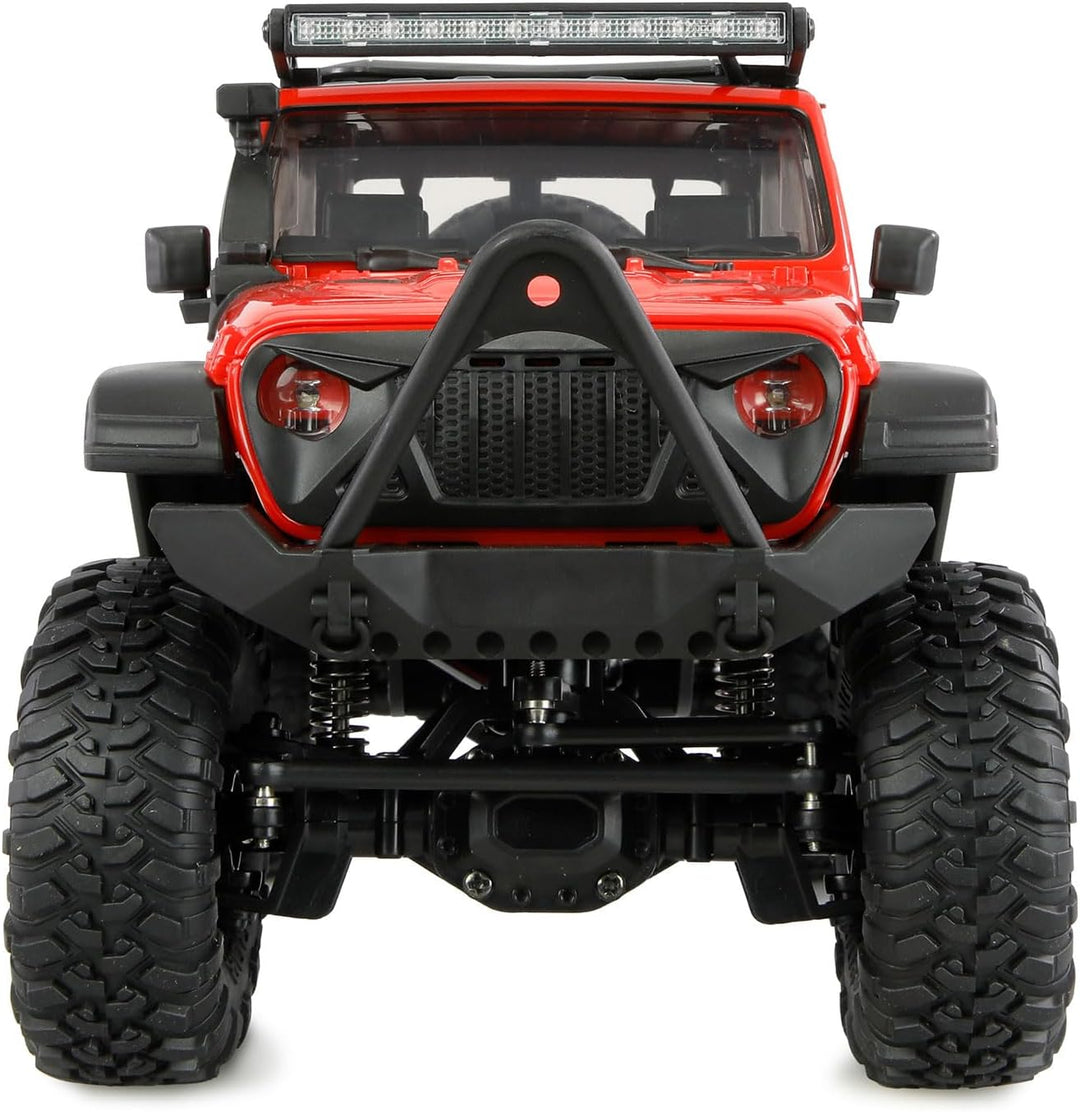 Amewi AMXRock Mini-Crosstrail Scale Crawler 4WD 1:16 RTR rot inkl. Fernsteuerung, Akku, Ladekabel