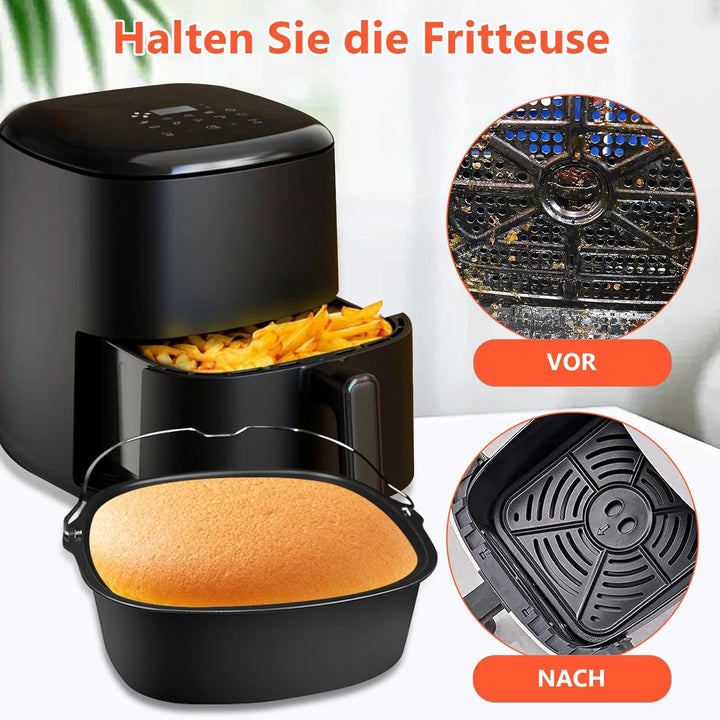 YINGRACE 21 CM Heissluftfritteuse Zubehör Kompatibel für Philips Airfryer XL 6,2L, Tefal 5L, COSORI