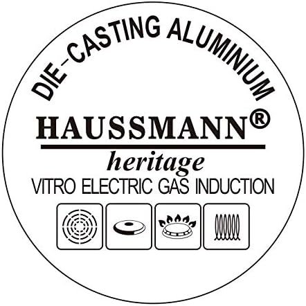 HAUSSMANN heritage Wok 32 cm + Bratpfanne 32 cm – Aluminiumguss – Steinoptik‑Antihaftbeschichtung –