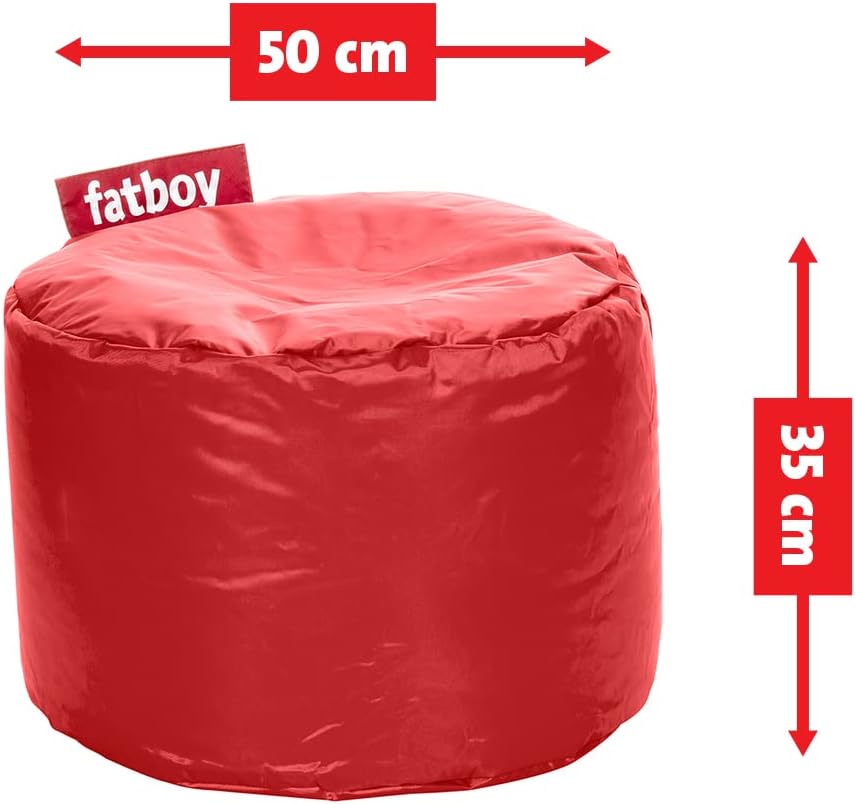 Fatboy® Point Hocker Nylon Rot | Runder Sitzhocker | Trendiger Poef/Fussbank/Beistelltisch | 35 x ø