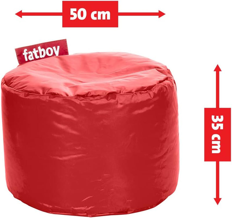 Fatboy® Point Hocker Nylon Rot | Runder Sitzhocker | Trendiger Poef/Fussbank/Beistelltisch | 35 x ø