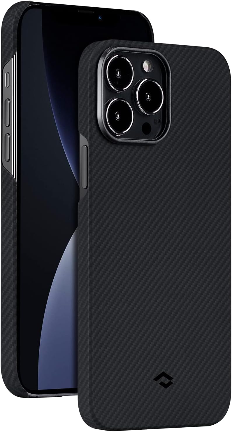 pitaka Ultradünne Hülle für iPhone 13 Pro Max Leichte Handyhülle aus 600D Aramidfaser Kratzfeste und