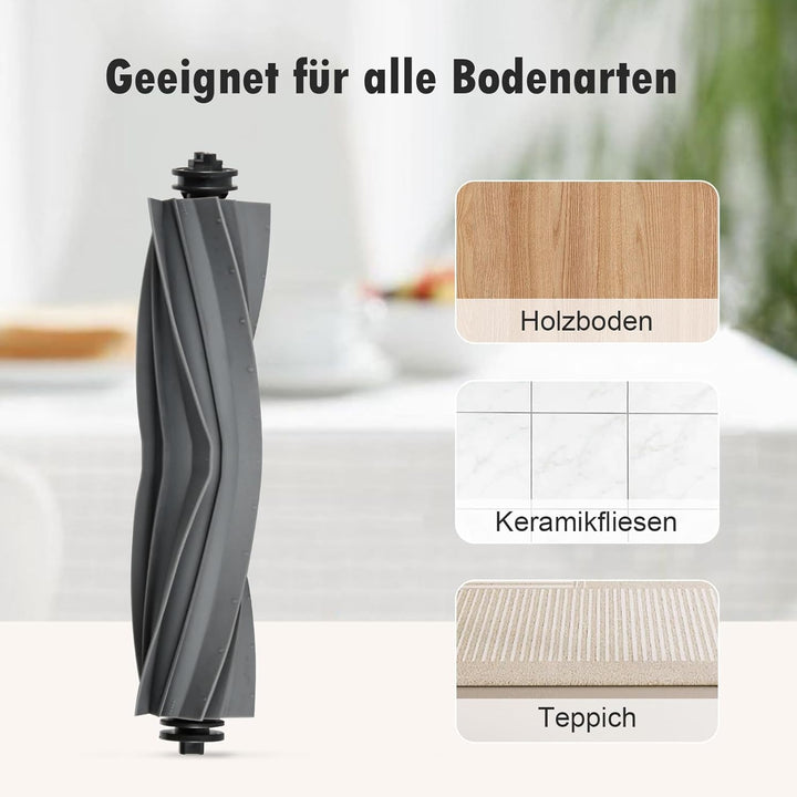 4 Stück Hauptbürste Ersatzteile für Dreame L10s Ultra Gen 3 / Gen 2 / D10 Plus Gen 2 / X40 Ultra / L