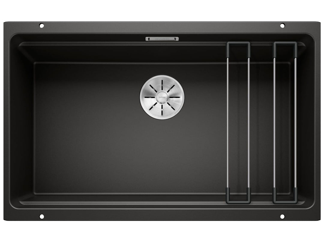 BLANCO ETAGON 700-U | SILGRANIT schwarz | Einbauart: Unterbau | ohne Ablauffernbedienung, mit Zubehö