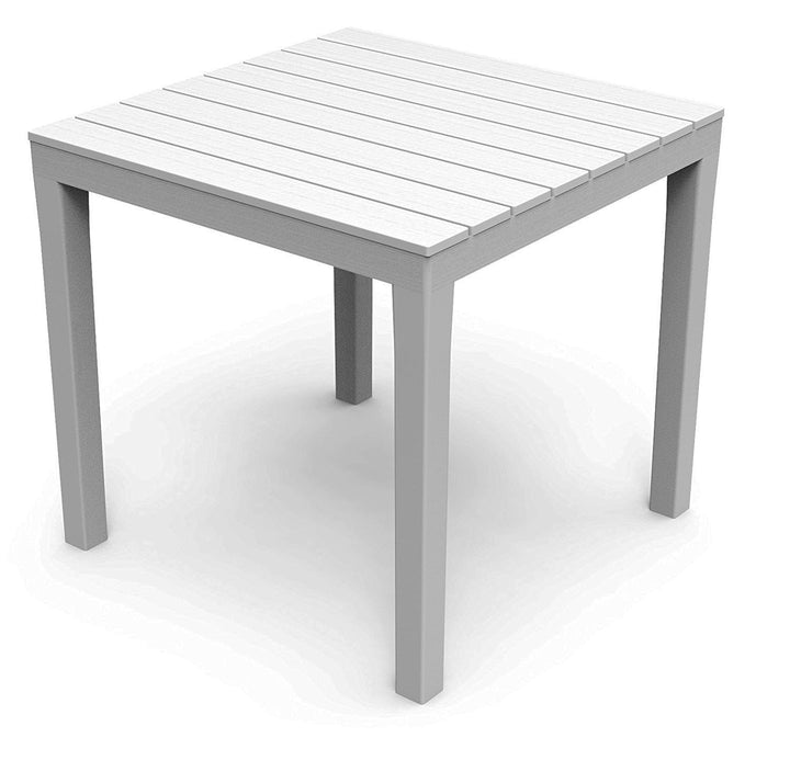 Mojawo Bistrotisch Kunststoff 78x78cm Weiss Campingtisch eckig Balkontisch Gartentisch Terrassentisc