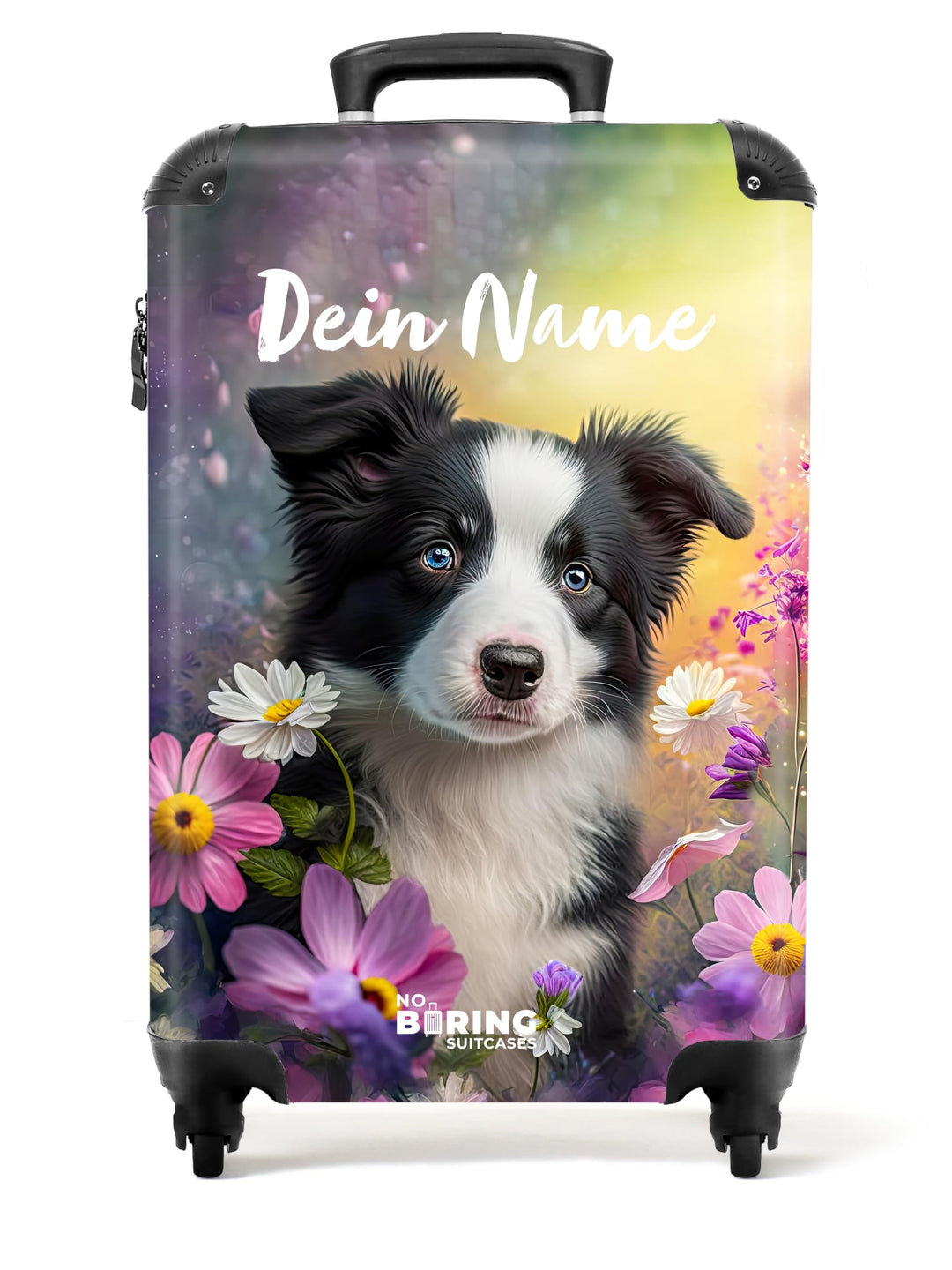 NoBoringSuitcases.com® Kinderkoffer Mädchen - Koffer Kinder - Hartschalenkoffer Einhorn - Koffer Ros