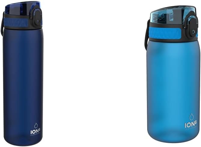 ion8 Trinkflasche, 500 ml, Auslaufsicher, Einhandöffnung, Sichere Verriegelung, Spülmaschinenfest, B