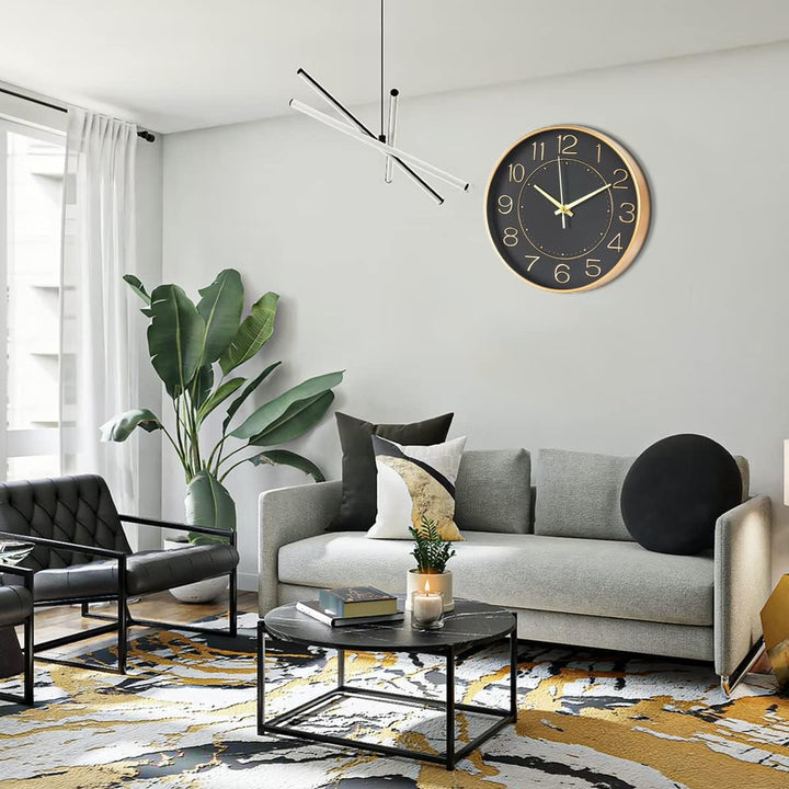 HZDHCLH Kinder Wanduhr Funk-Wanduhr, 25cm Wanduhr Kinder Lautlos Funkuhr,Zeit Automatische Umstellun