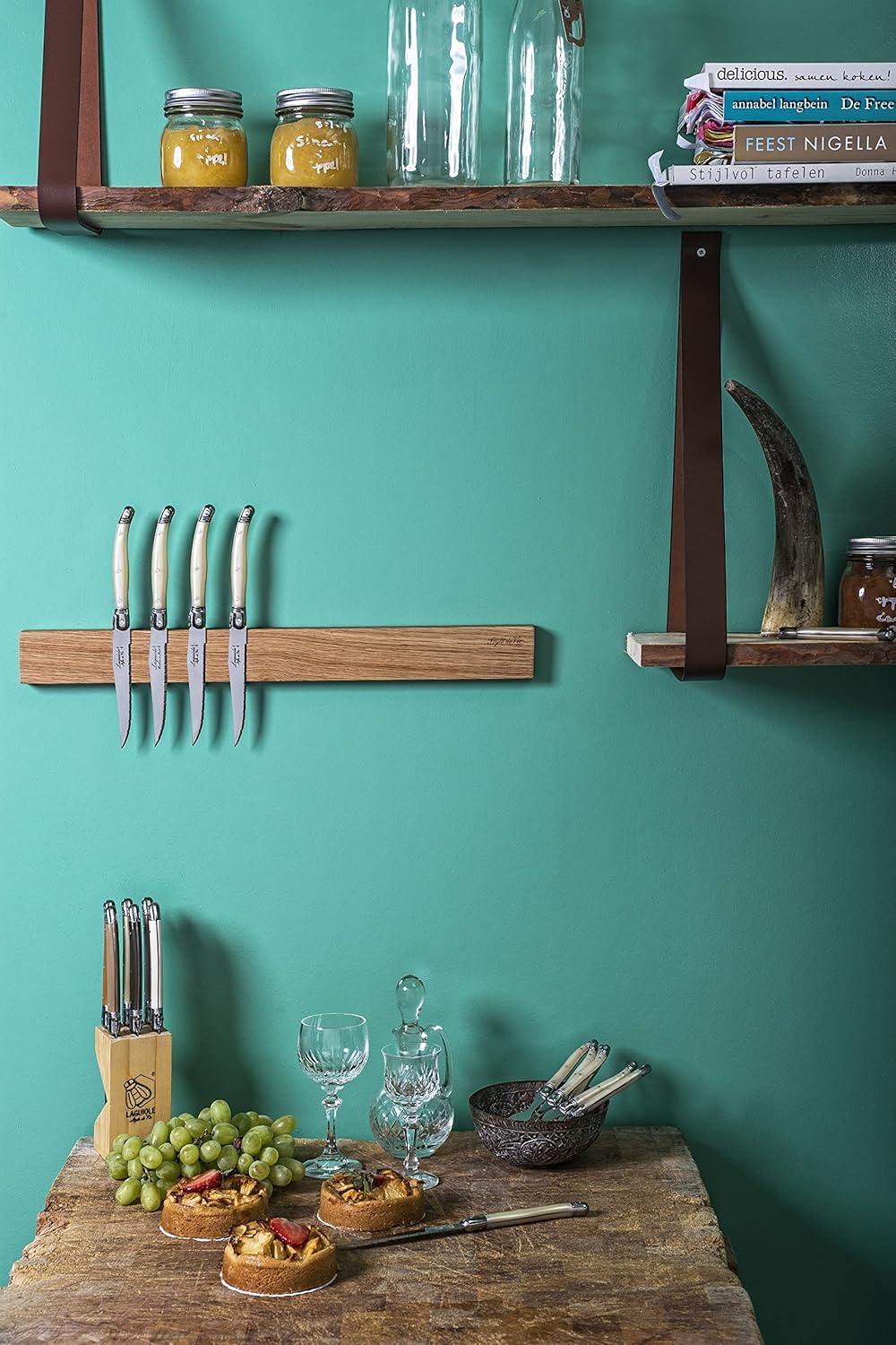 Style de Vie Magnetleiste 50cm, Eichenholz, für ca. 7 messer
