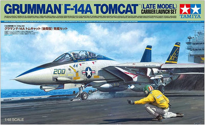 TAMIYA 61122 1:48 Grumman F-14A Flzg-Trägerstart Spä. -originalgetreue Nachbildung, Plastik Bausatz,