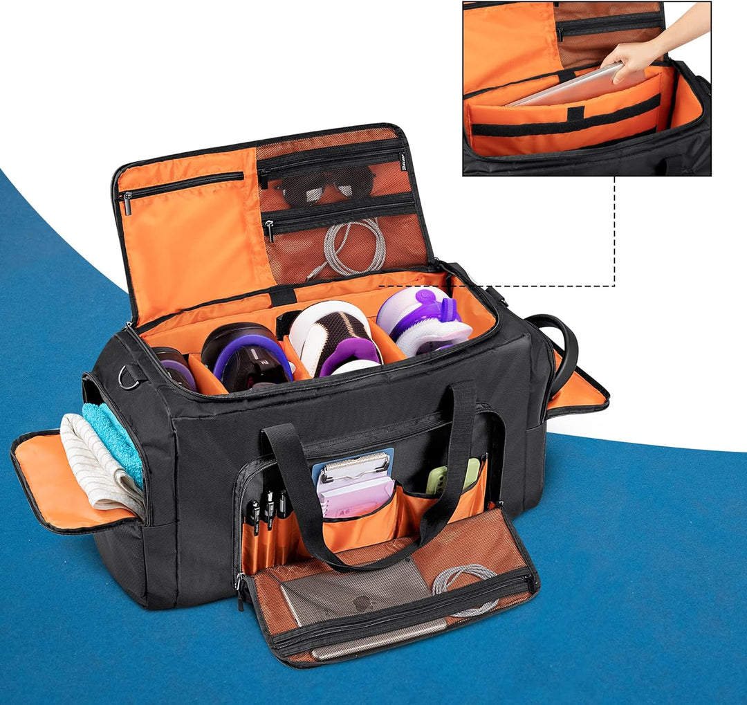 DSLEAF Sneaker Tasche & Sporttasche, Schuhtasche mit 3 verstellbaren Trennwänden für Kleidung und La