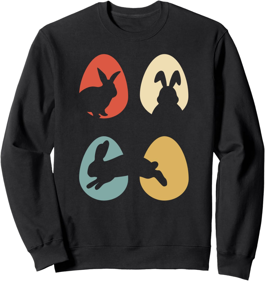 Vintage Oster Design mit Osterhasen und Osterei Geschenkidee Sweatshirt