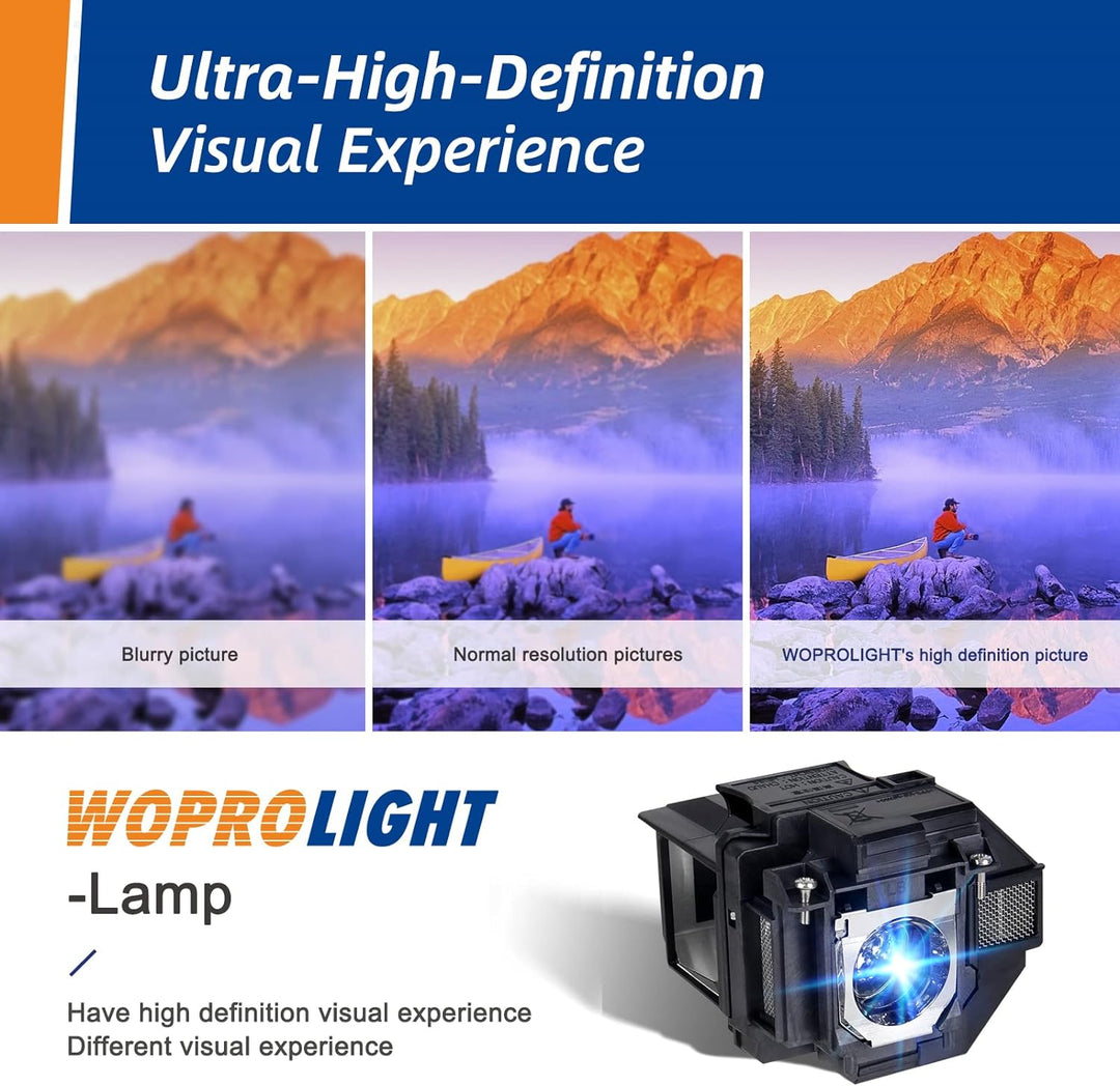 Woprolight LP96 Projektor-Ersatzlampe mit Gehäuse für Epson CB-S05 S05E S41 X05 X05E CB-970 CB-S03