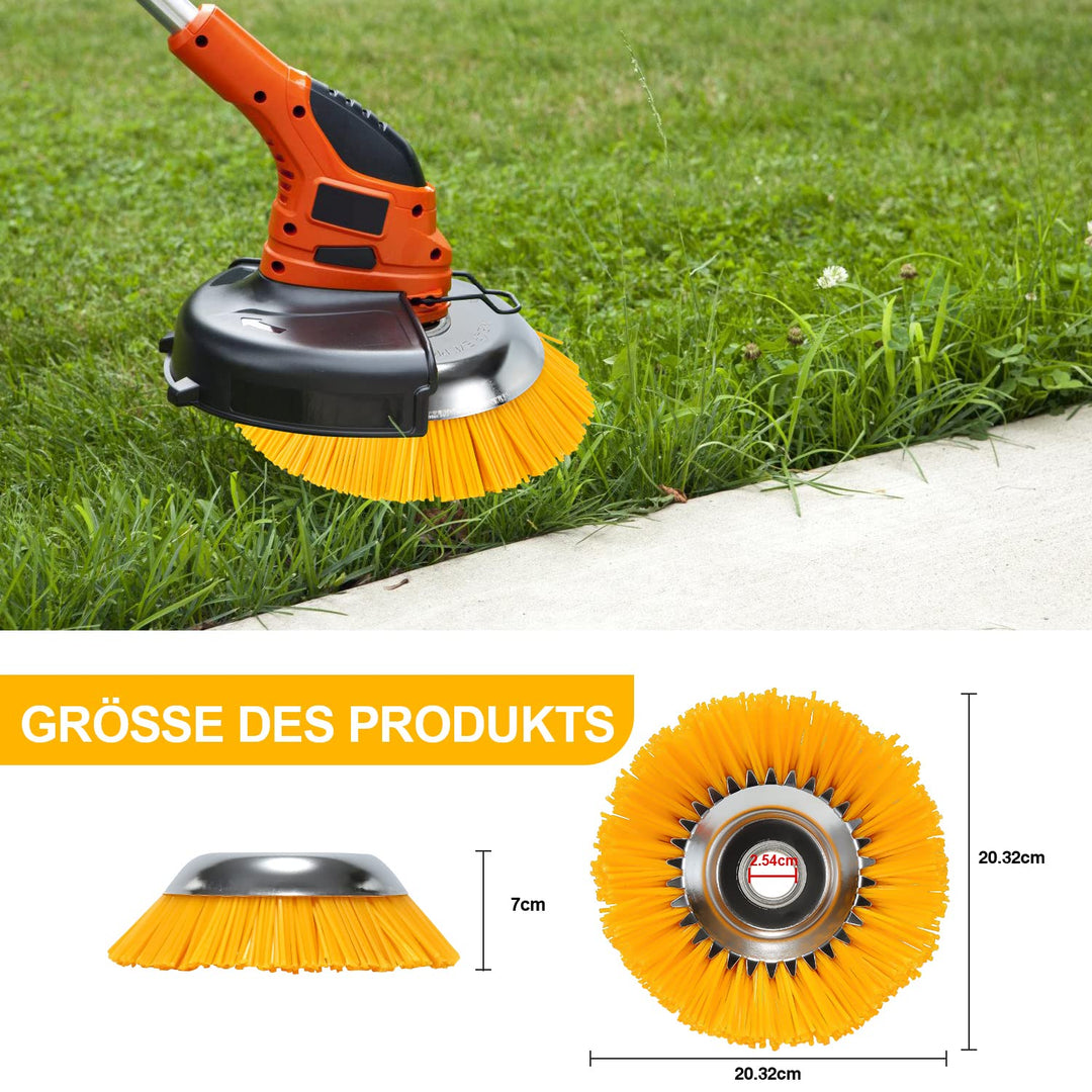 Herrselsam Unkrautbürste 200 x 25.4 mm Weed Brush Round Brush, Professional Brush Cutter Wild Herb B