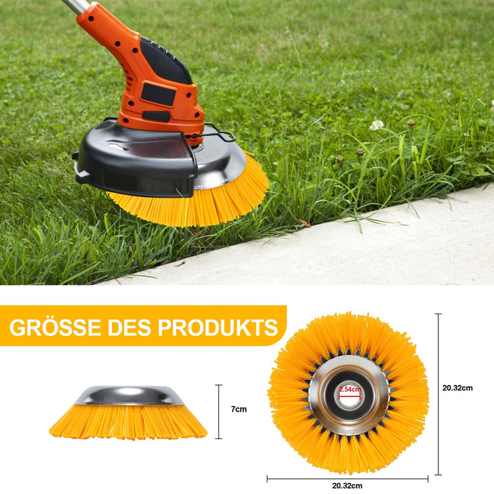 Herrselsam Unkrautbürste 200 x 25.4 mm Weed Brush Round Brush, Professional Brush Cutter Wild Herb B