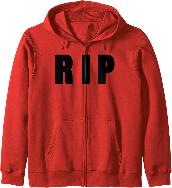 RIP Big Bold Black Text Kapuzenjacke
