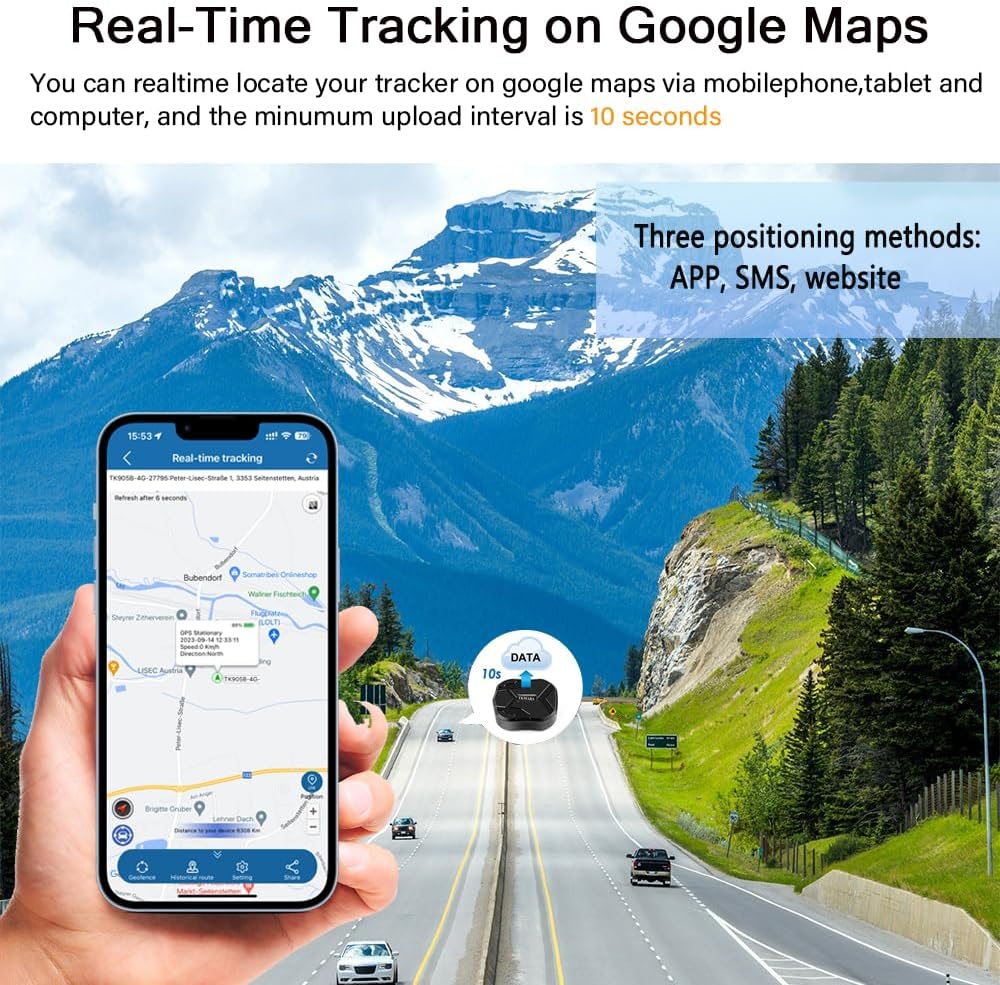 TKMARS TK905B 4G GPS Tracker 10000mAh Lange akkulaufzeit, magnetisch, wasserdicht IP67, Echtzeit-Tra