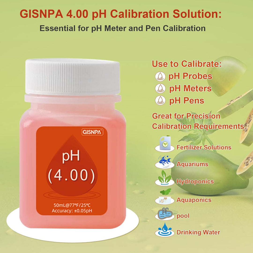pH Messgerät Kalibrierungslösung Kit (pH 4,00, 7,00 & 10,01), 3 Flaschen á 50 ml pH Kalibrierpufferl