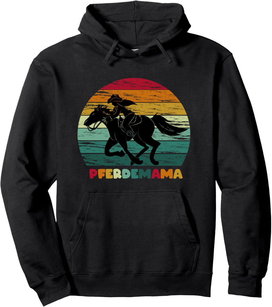 Pferde Hoodie Frauen PFERDEMAMA Geschenk Reiterin Pullover Hoodie