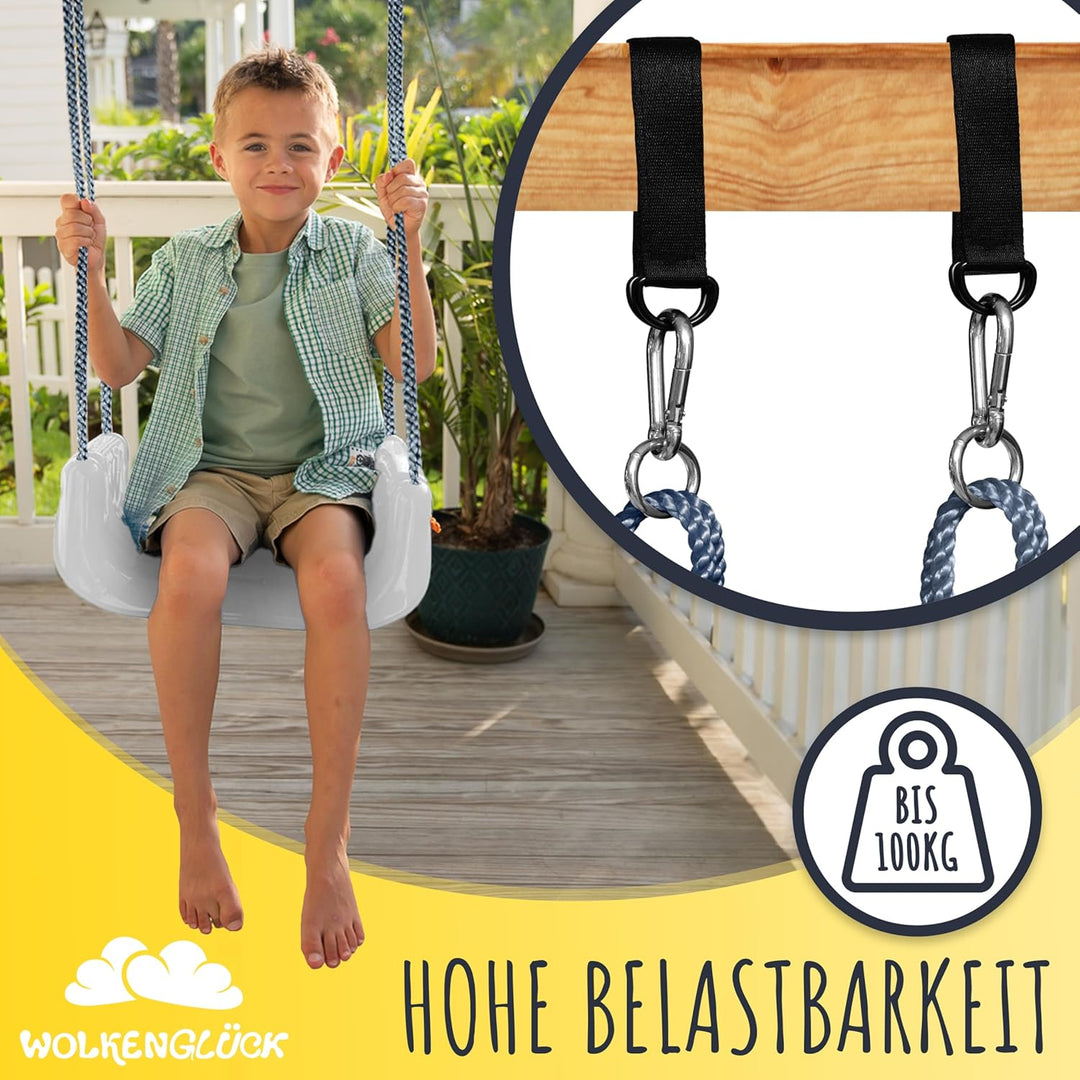 WOLKENGLÜCK® Babyschaukel 3 in 1 [6 Monaten bis 6+ Jahre] - Mitwachsende Kinderschaukel für Outdoor