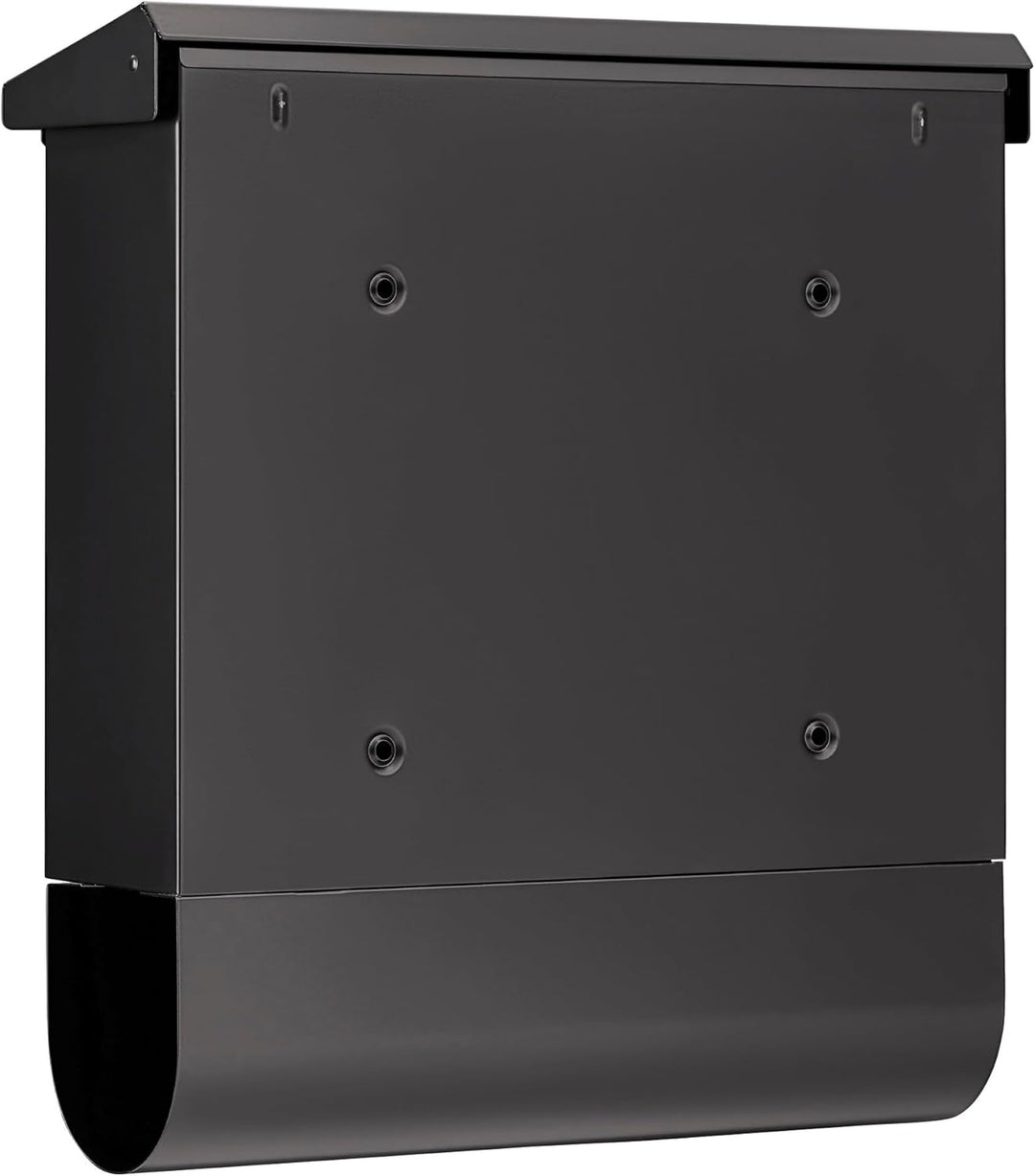 Burg-Wächter Briefkasten mit Zeitungsfach und Namensschild, Verzinkter Stahl & Edelstahl, Einwurf-Fo