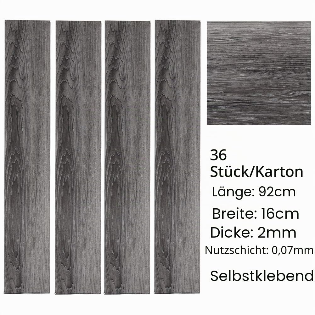 INMOZATA 5,01m² PVC Bodenbelag Selbstklebend Holzoptik Vinylboden Selbstklebend Rutschfeste Wasserfe