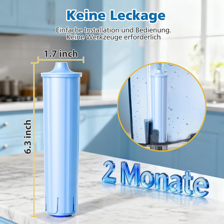 4 Pack Ersatzwasserfilter für Jura Blue, 71312 Blue, Kompatibel mit die GIGA, ENA Micro, IMPRESSA-Se