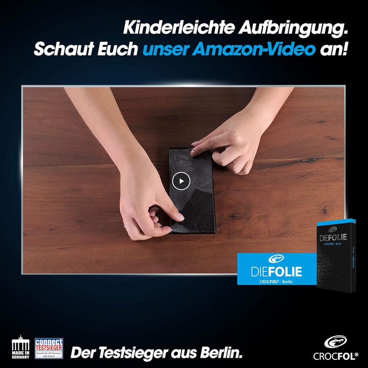 Crocfol Schutzfolie vom Testsieger [2 St.] kompatibel mit Huawei P30 Pro - selbstheilende Premium 5D