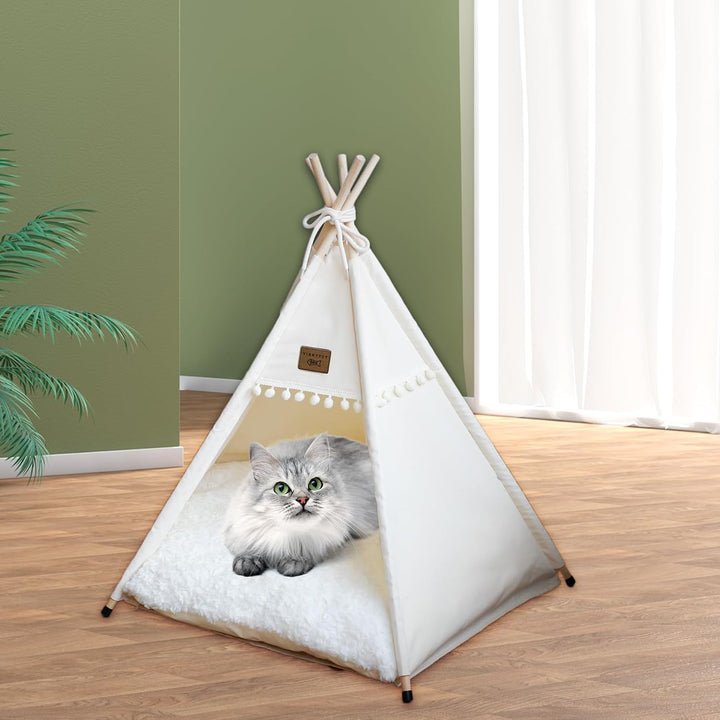 Tipi Zelt fur Katzen und Hunde Haustierzelte Häuser mit Plüschkissen Luxery Hundezelt Katzenzelt Abn