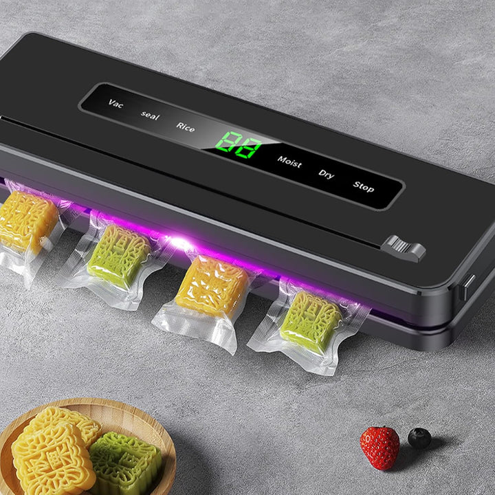 Vakuumiergerät 6-in-1, Vakuum Maschine mit Folienschweissgerät, 10 Beutel & Schlauch, Trockene/Feuch