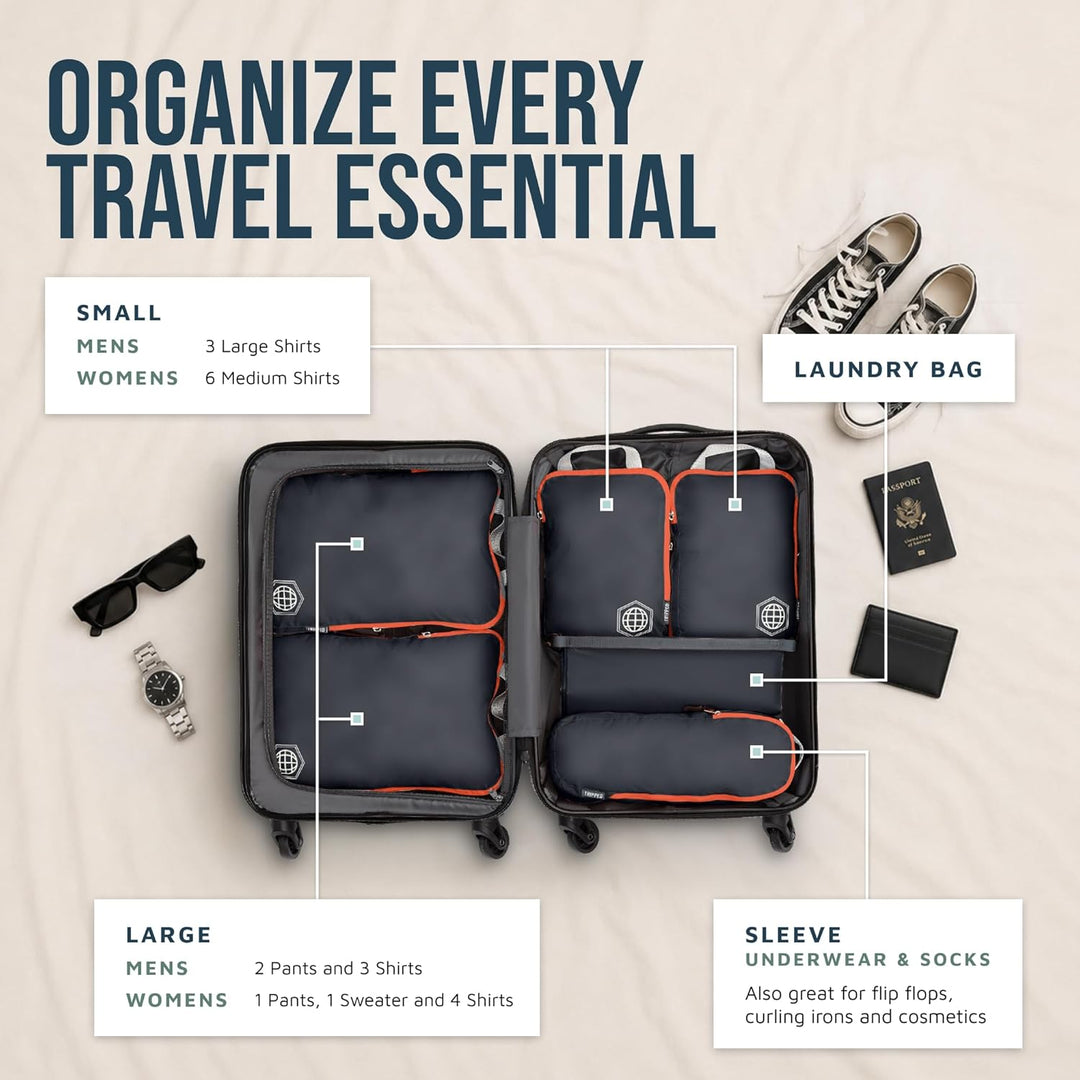 Kompressions-Packtaschen für carryon travel-lightweight stolperten mit Koffer Organizer-Taschen mit